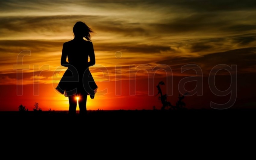 Imagen de Mujer, Silueta Atardecer