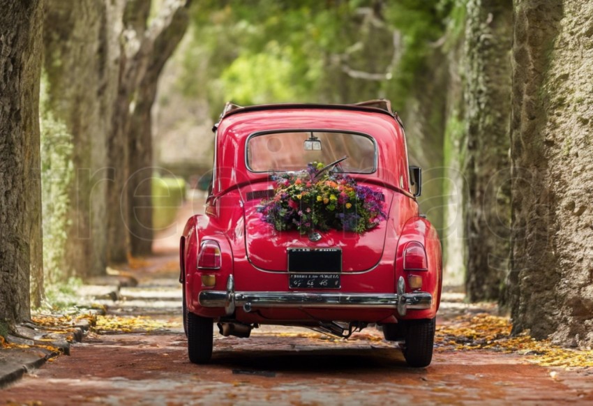 Coche rojo clásico