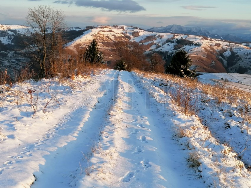 Paisaje de invierno montaña