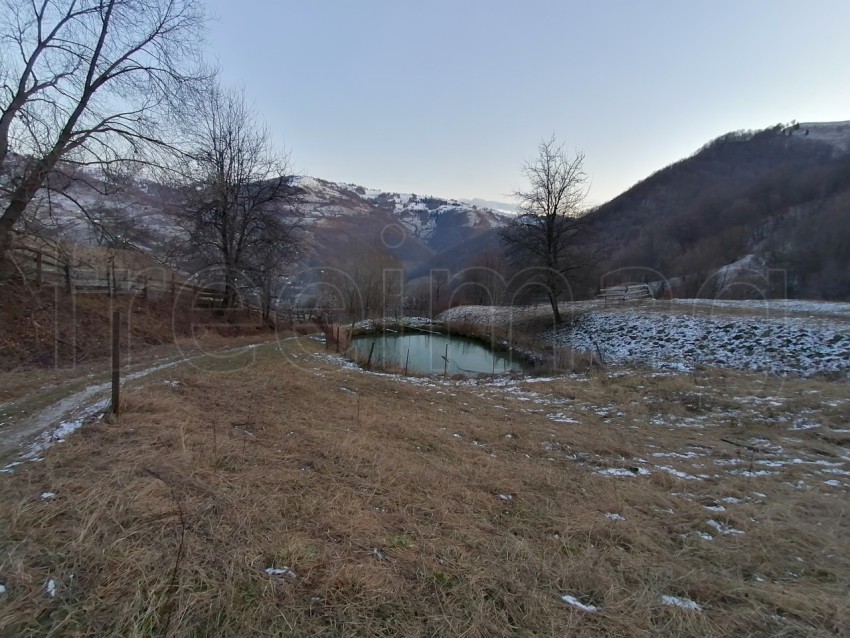 Paisaje de invierno en los Cárpatos de Rumanía