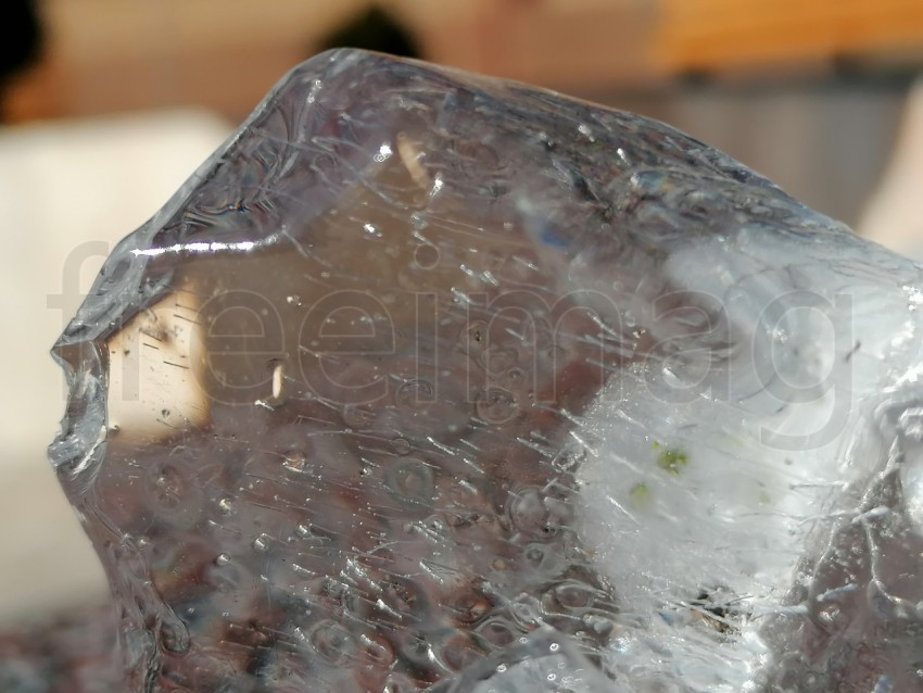 Imagen hielo en macro