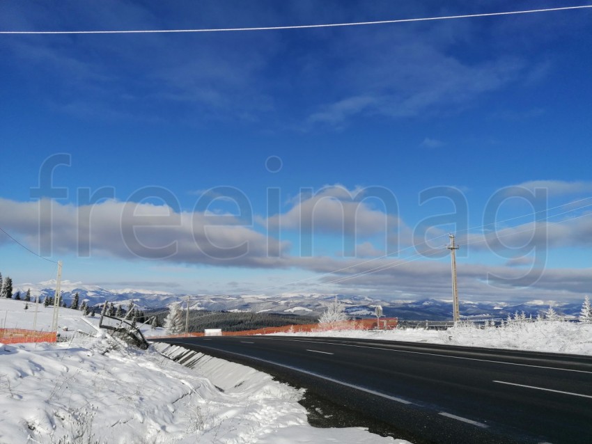 Paisaje de invierno en Rumanía