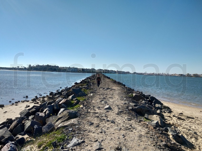 Isla Cristina, Huelva, España. Vistas desde el espigón.