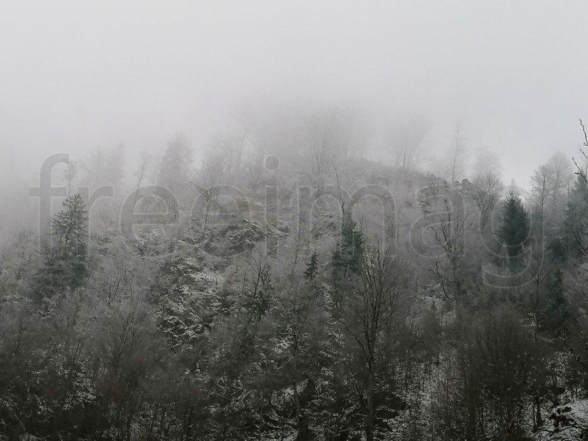 El abrazo del invierno: Un paisaje nevado en Transilvania