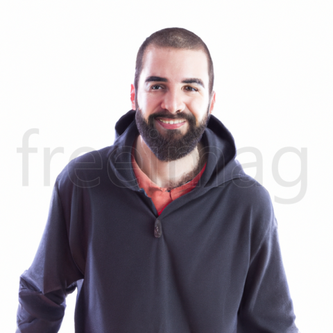 Retrato de hombre pelo corto con barba