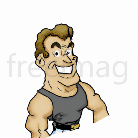 Caricatura Arnold Schwarzenegger