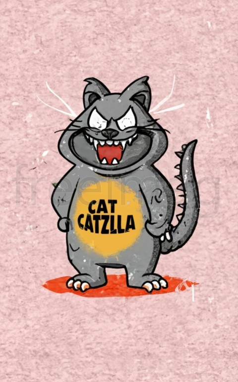 Catzilla vintage essential t shirt illustration