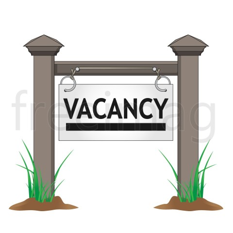 Vacancy Post Sign. Señal de puesto vacante