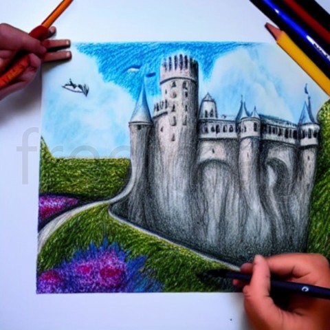 Dibujando Castillo Fantasía