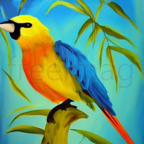 Dibujo Loro Guacamayo Amarillo