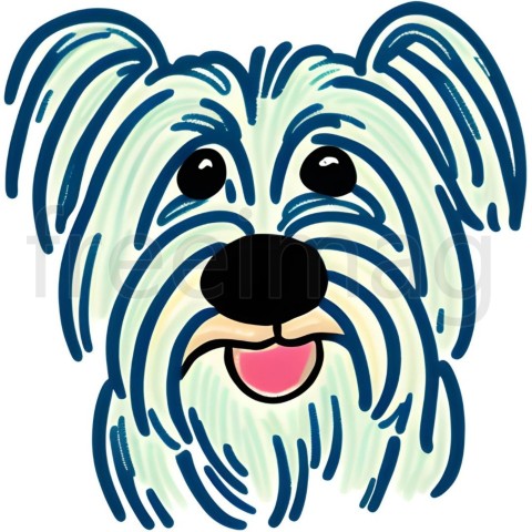 Dibujo de Happy Skye Terrier