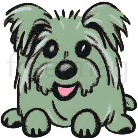 Dibujo de Happy Skye Terrier