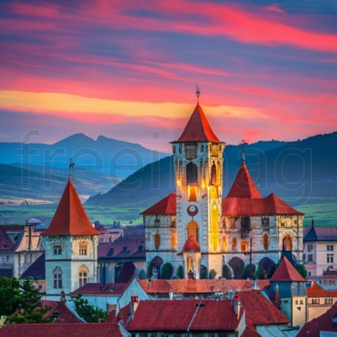 IGLESIA,TRANSILVANIA,RUMANIA, DRÁCULA, foto, fondo de pantalla, vibrante