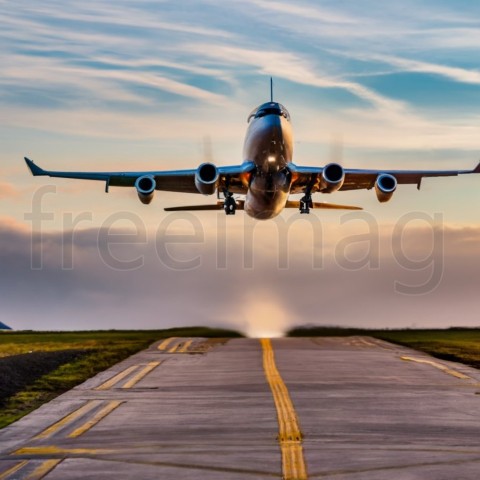 Imagen de Avión despegando  Generado IA