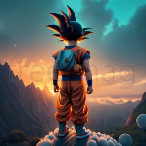 Imagen de Goku en 3d