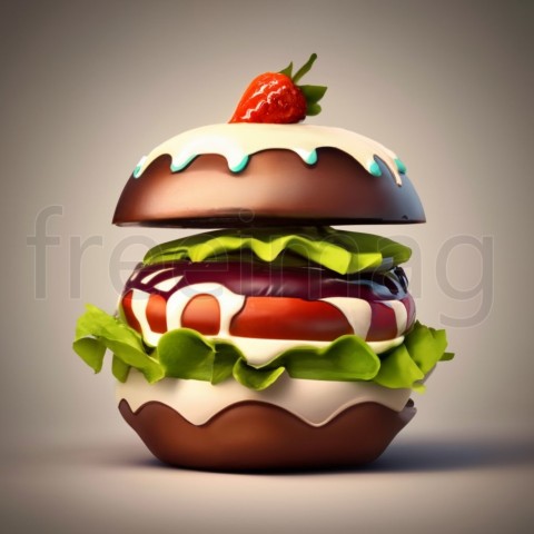 Hamburguesa Delicias tentadoras  Imagen 3D