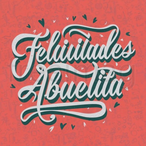 Felicidades abuelita imagen 3D