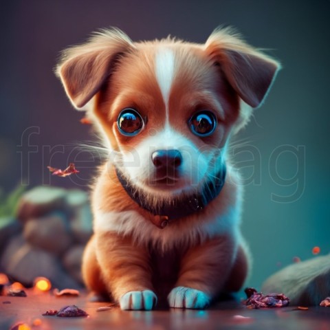 Imagen de lindo perrito encantador