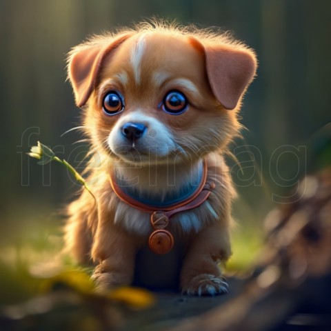 Imagen de lindo perrito encantador