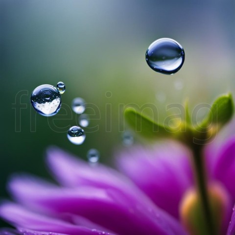 Gotas de agua sobre flor de pétalos blancos