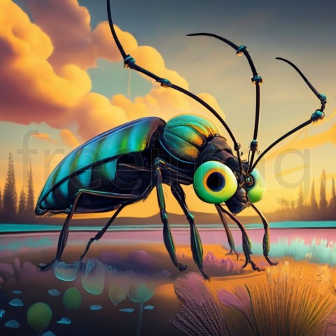 Imagen insecto grande, 3d, fantasía