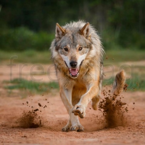 Imagen de lobo corriendo