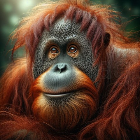 Retrato hiperrealista de alta calidad de un mono orangután