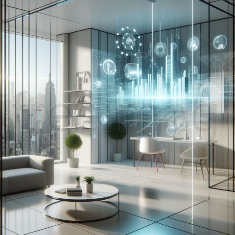 Imagen de habitación futurista