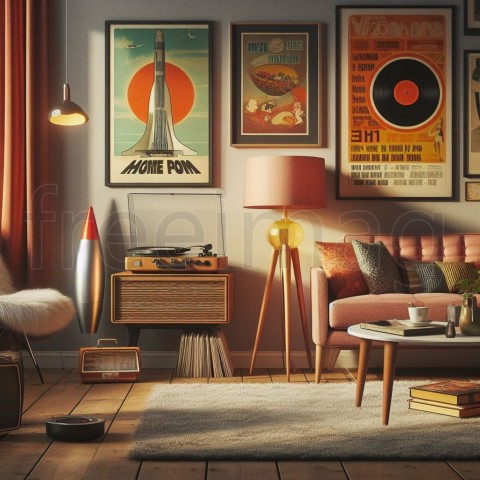 Imagen de una habitación retro