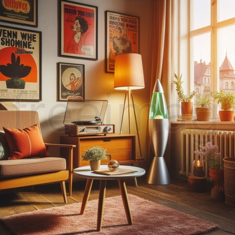 Imagen de una habitación retro