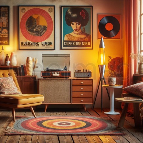 Imagen de una habitación retro