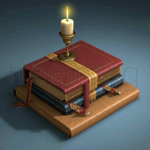 Biblia  sobre la mesa, imagen 3D