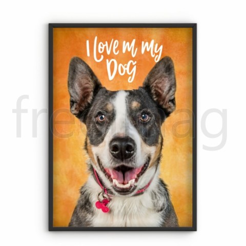 I LOVE MY DOG,, poster, vibrant