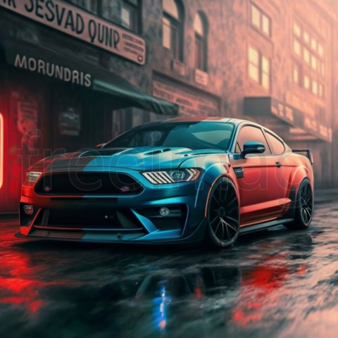 Imagen Ford Mustang poster, vibrant  o fondo de pantalla de móviles