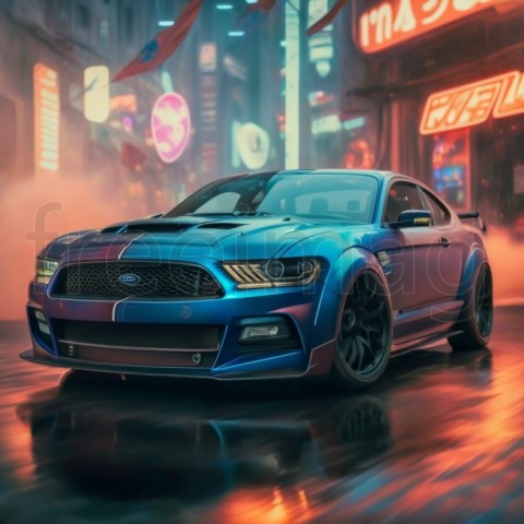 Imagen Ford Mustang poster, vibrant  o fondo de pantalla de móviles