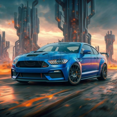 Imagen Ford Mustang poster, vibrant  o fondo de pantalla de móviles (4)