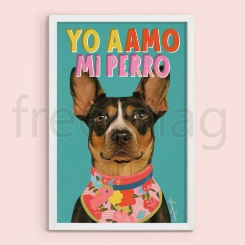 Yo amo mi perro poster