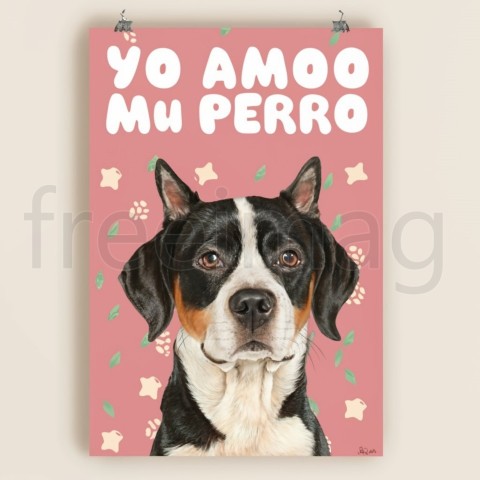 Yo amo mi perro poster