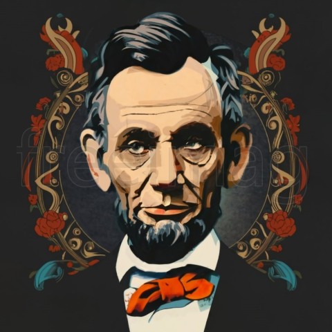 Imagen de  Abraham Lincoln presidente de los Estados Unidos  descarga de arte digital de alta calidad, para imprimir en póster