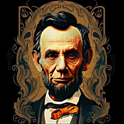 Imagen de  Abraham Lincoln presidente de los Estados Unidos  descarga de arte digital de alta calidad, para imprimir en póster