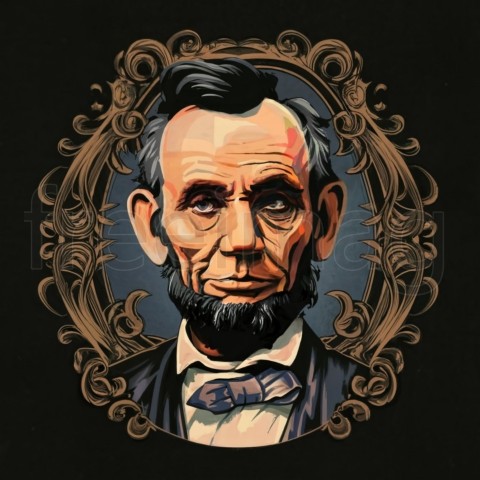 Imagen de  Abraham Lincoln presidente de los Estados Unidos  descarga de arte digital de alta calidad, para imprimir en póster