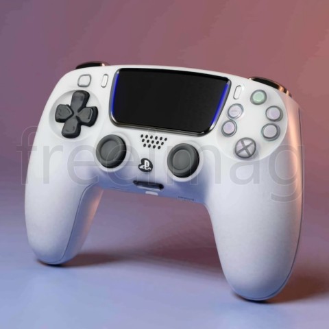 Imagen de un mando PlayStation 5 de color blanco