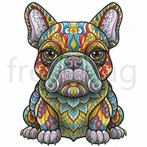 La Belleza del Bulldog Un Retrato Animado en Colores