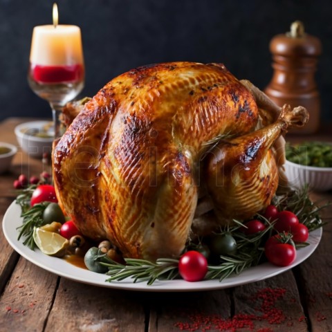 Pavo tradicional de Acción de Gracias de navidad