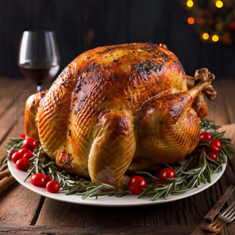 Pavo tradicional de Acción de Gracias de navidad